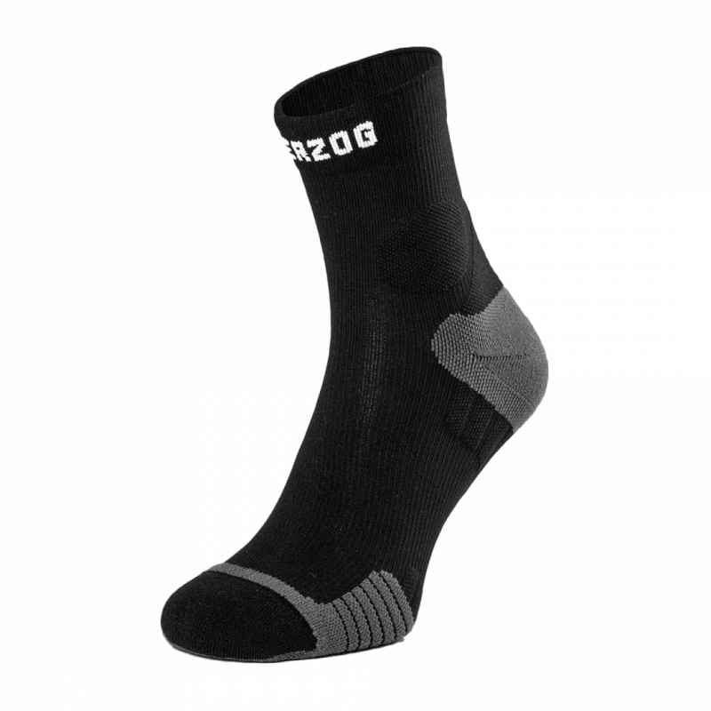 herzog pro compressie enkelsokken zwart/blauw