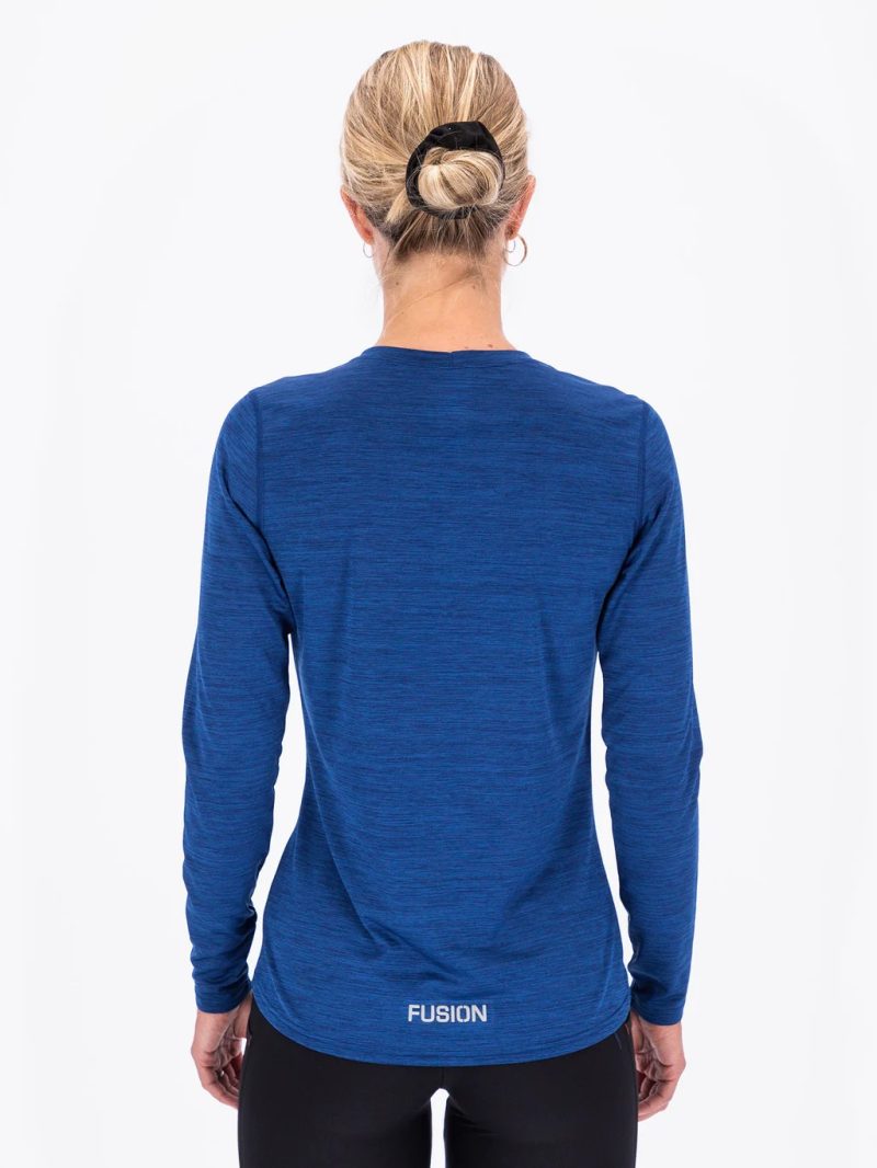 fusion c3 ls shirt dames back night blue