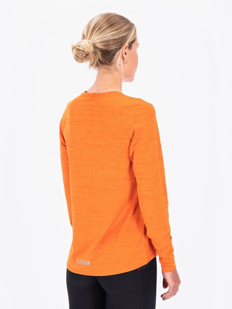 fusion c3 ls shirt dames back oranje