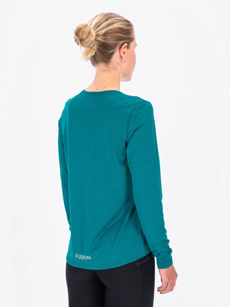 fusion c3 ls shirt dames back turquoise
