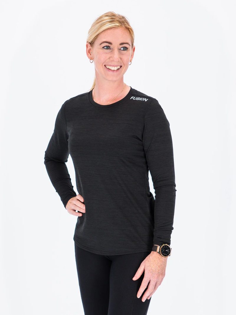 fusion c3 ls shirt dames front zwart