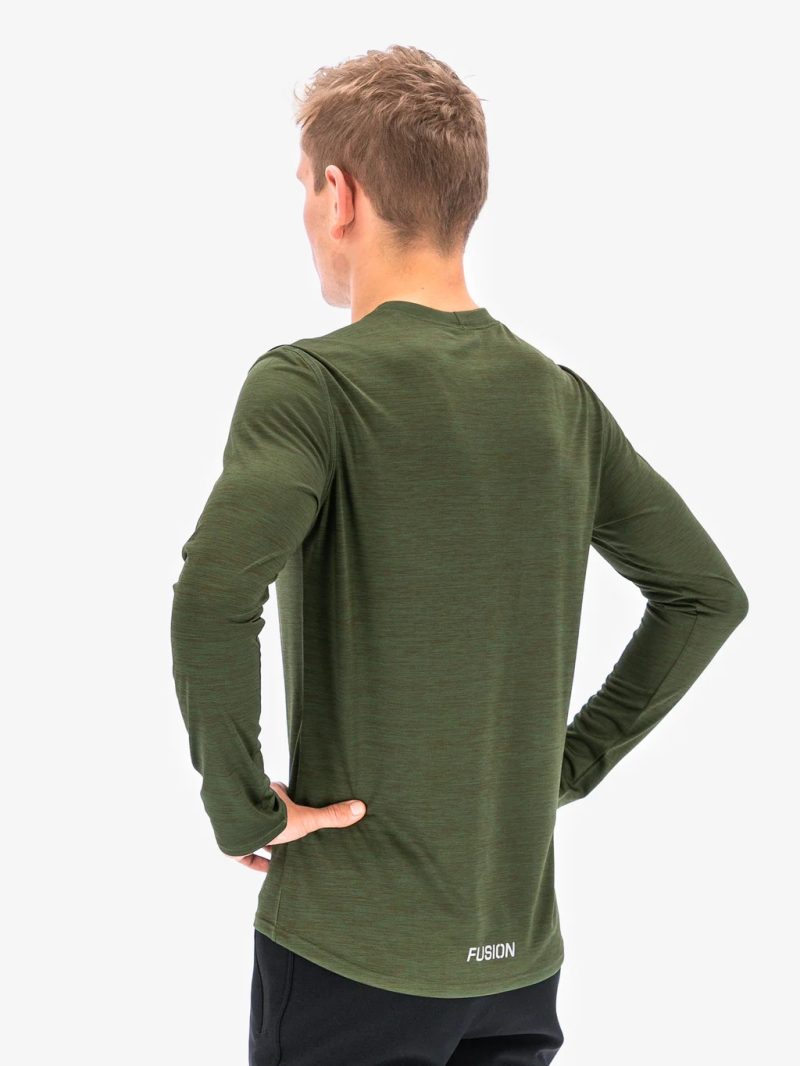 fusion c3 ls shirt heren back green