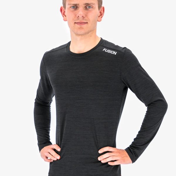 fusion c3 ls shirt heren front black