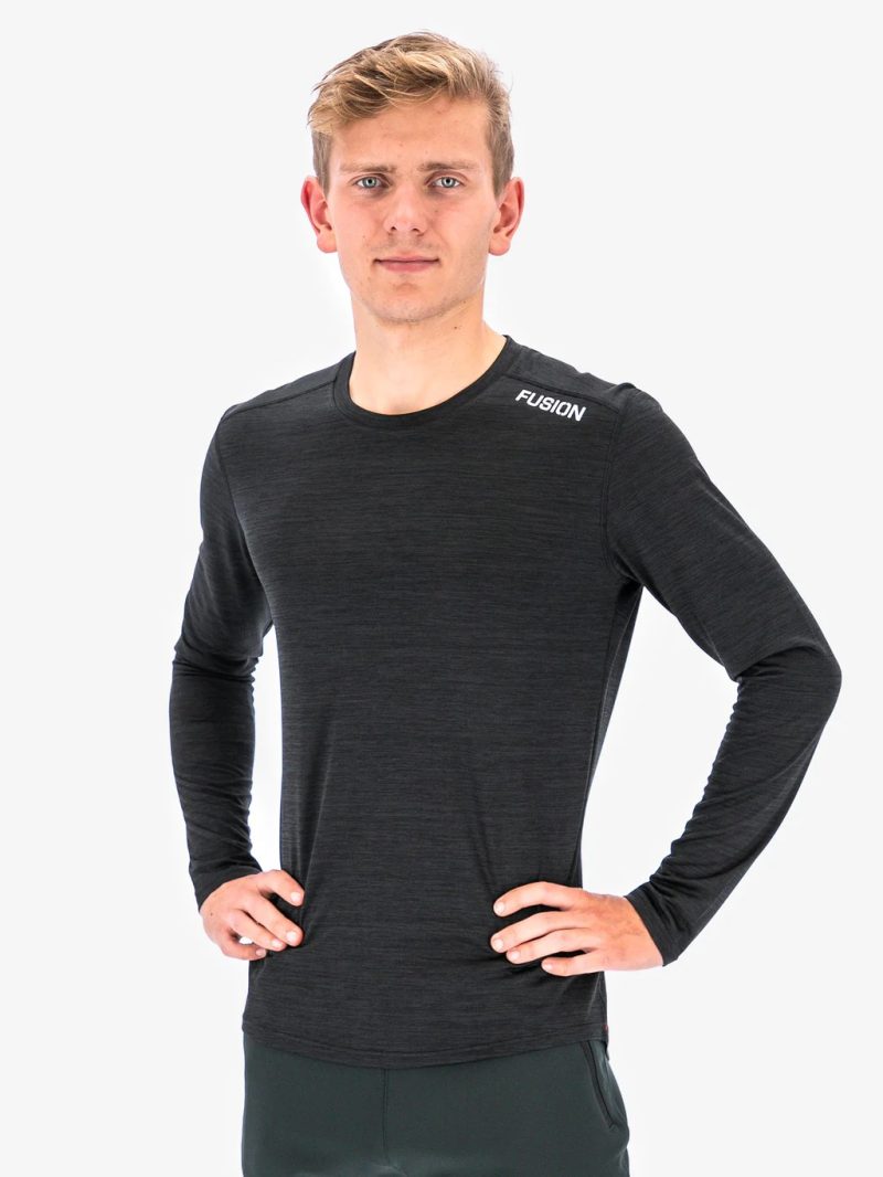 fusion c3 ls shirt heren front black