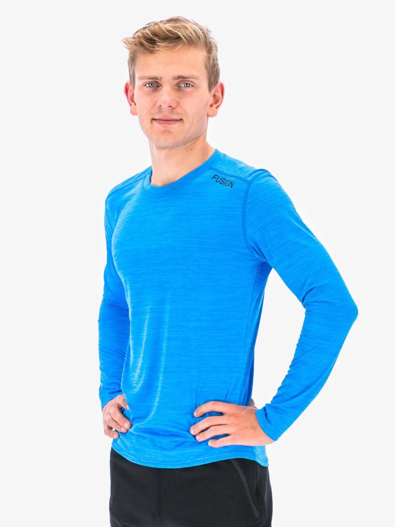 fusion c3 ls shirt heren front blue