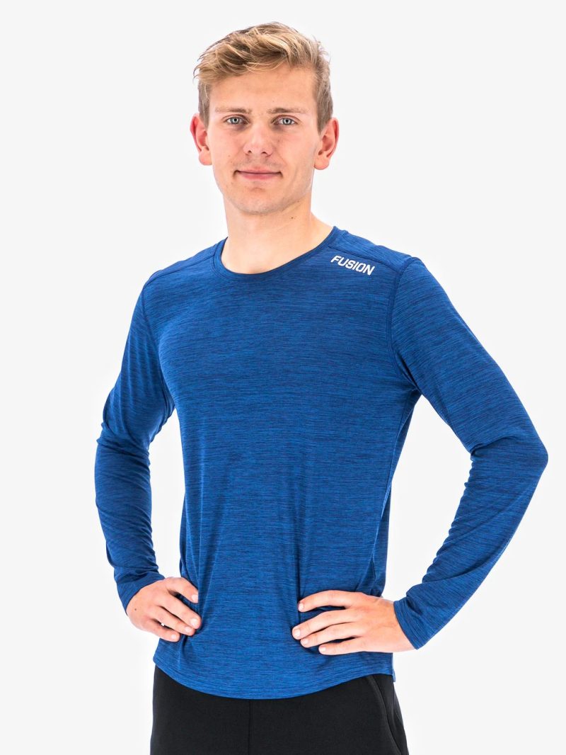 fusion c3 ls shirt heren front night blue