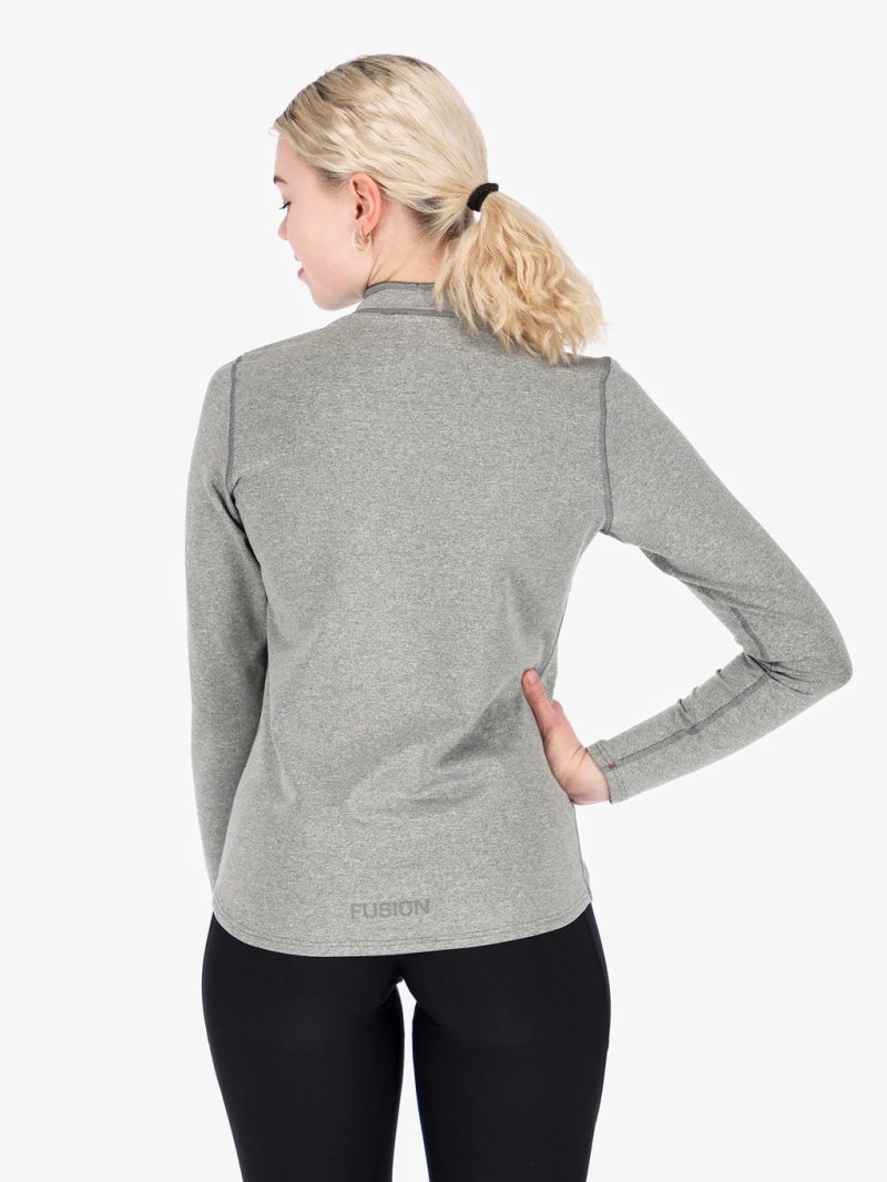 fusion c3 zip neck grey back dames