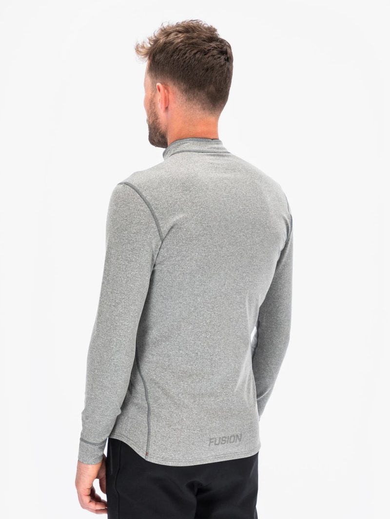 fusion c3 zip neck grey back heren