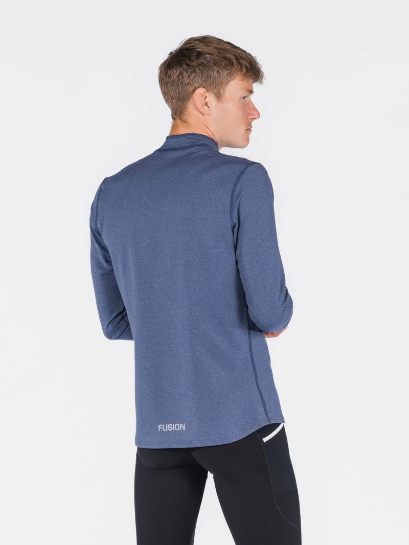 fusion c3 zip neck night blue back heren