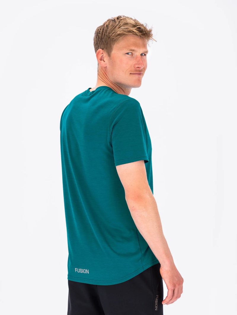 fusion mens c3 t shirt heren back turquoise