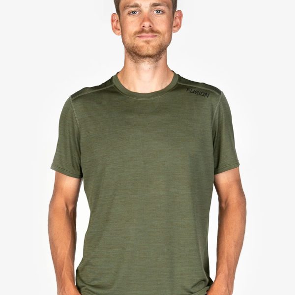 fusion mens c3 t shirt heren front green