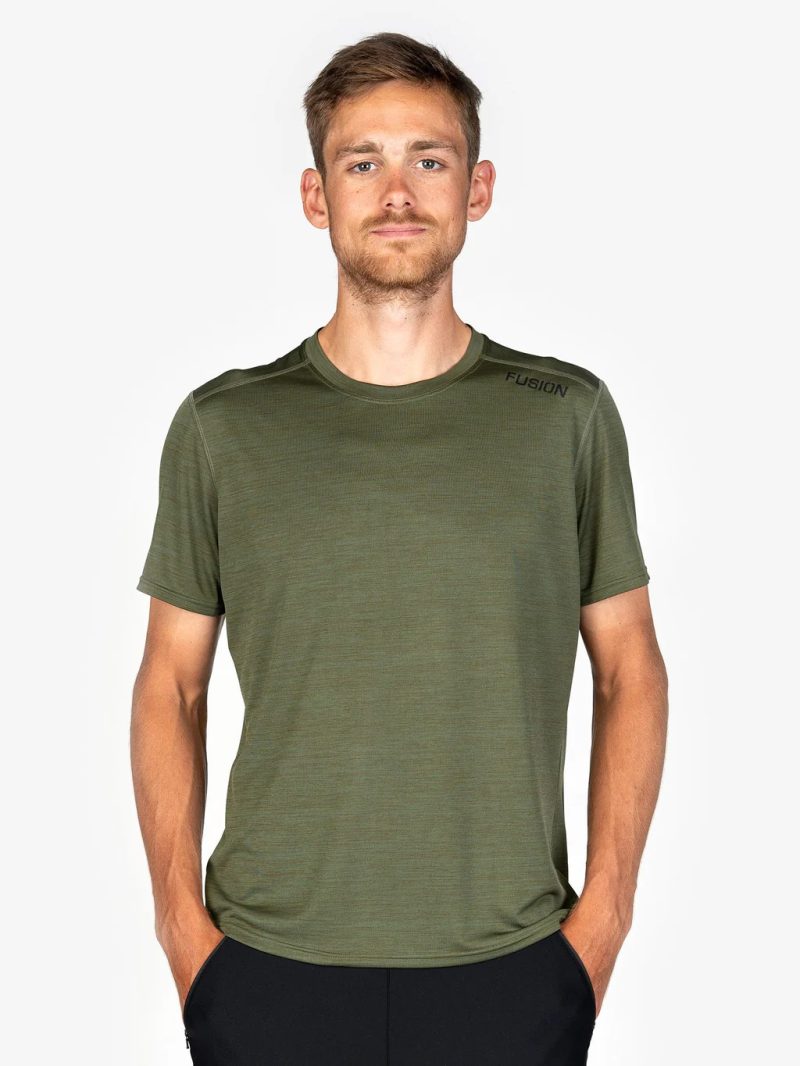 fusion mens c3 t shirt heren front green