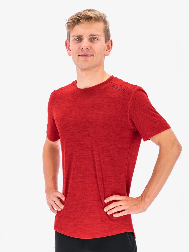 fusion mens c3 t shirt heren front red
