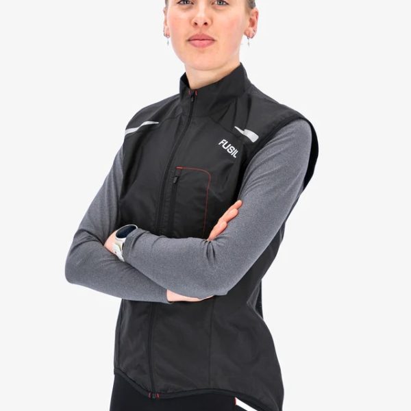 fusion s1 run vest black front step one dames