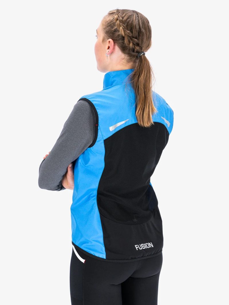 fusion s1 run vest blue back step one dames