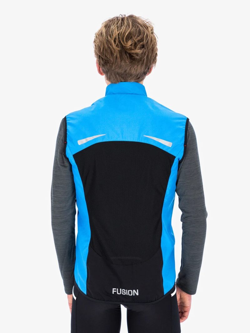 fusion s1 run vest blue back step one heren