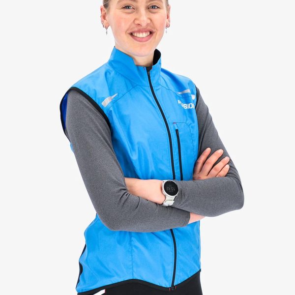 fusion s1 run vest blue front step one dames