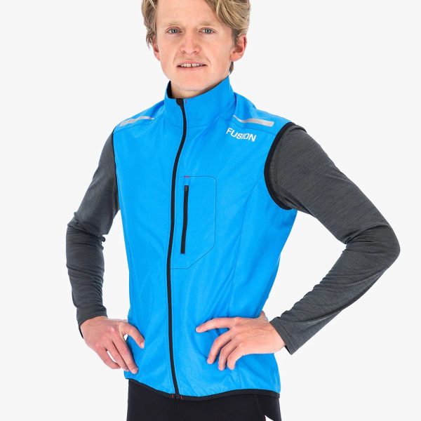 fusion s1 run vest blue front step one heren