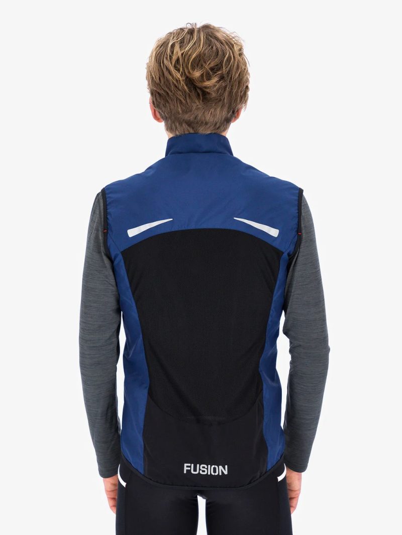 fusion s1 run vest dark blue back step one heren