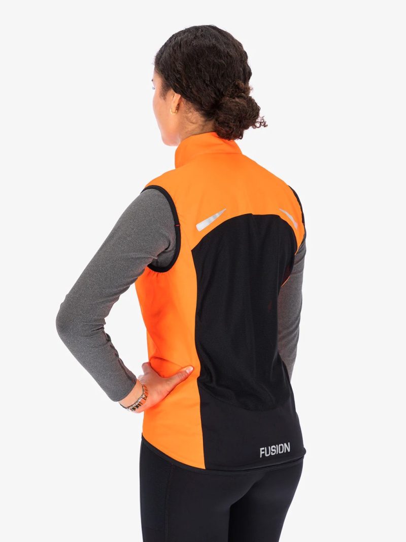 fusion s1 run vest orange back step one dames