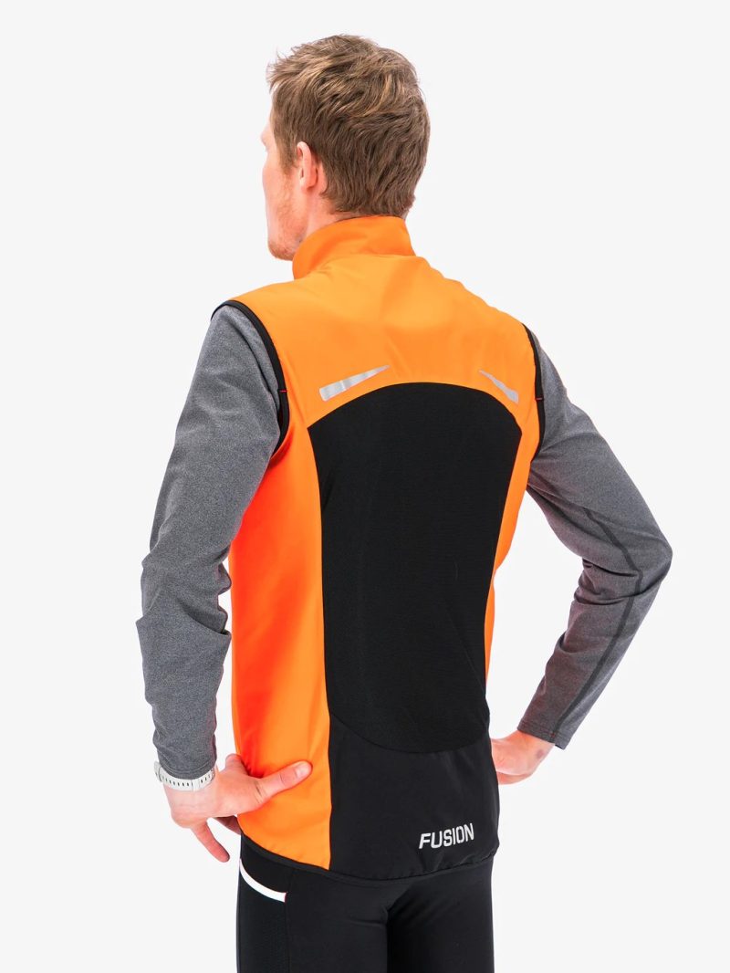 fusion s1 run vest orange back step one heren
