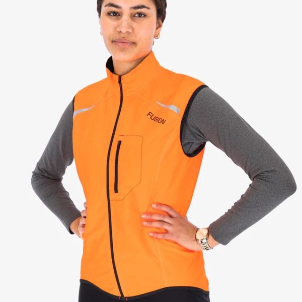 fusion s1 run vest orange front step one dames