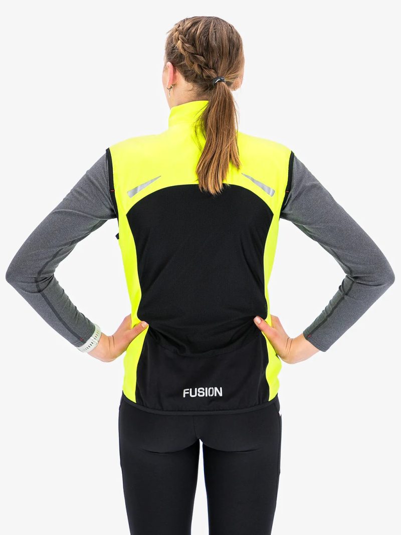 fusion s1 run vest yellow back step one dames