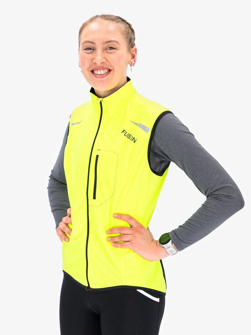 fusion s1 run vest yellow front step one dames