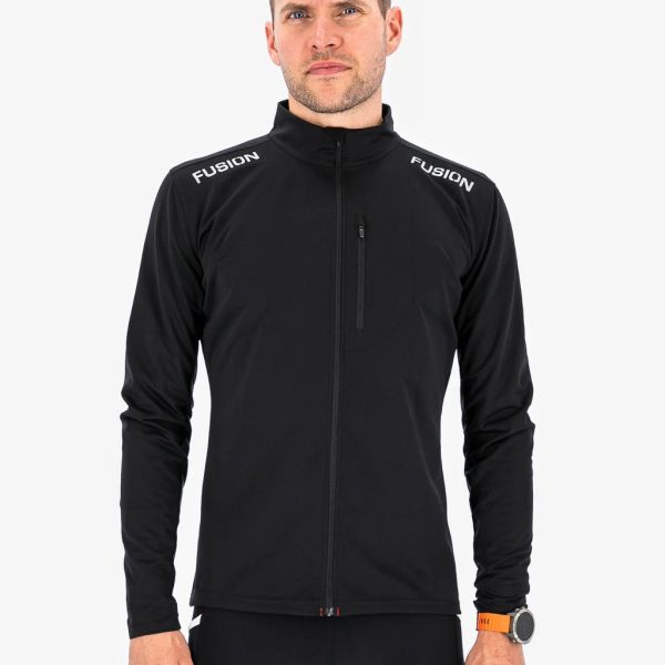 fusion s2 run jacket black front step one