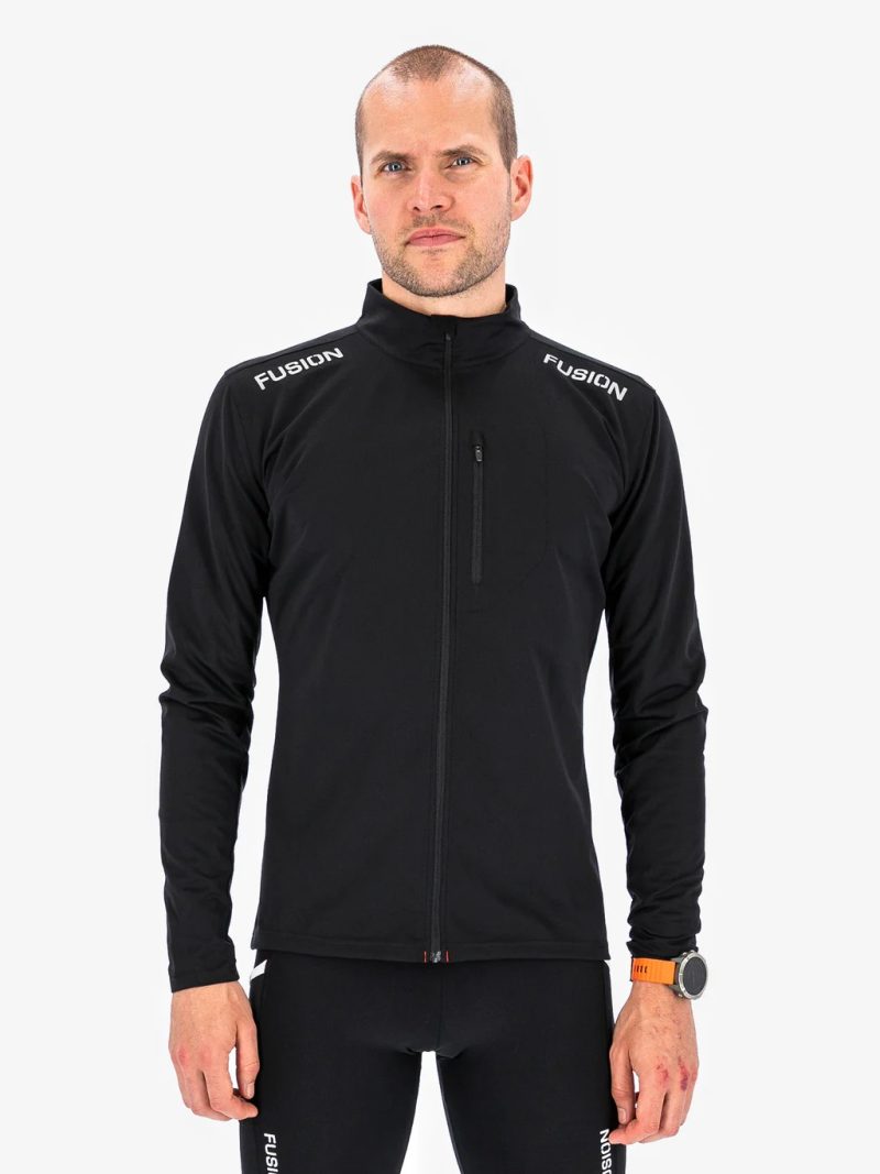 fusion s2 run jacket black front step one