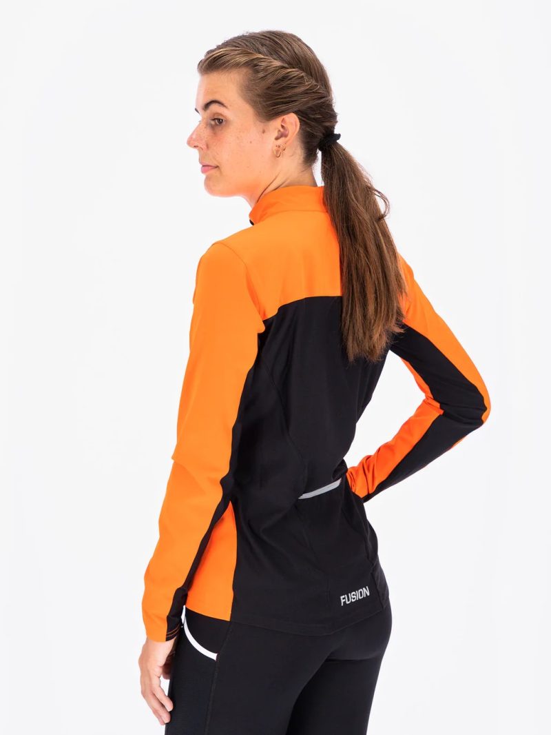 fusion s2 run jacket orange back step one dames