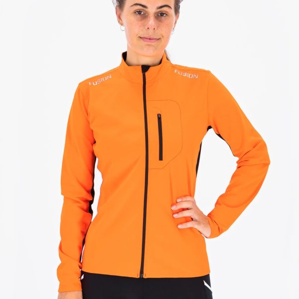 fusion s2 run jacket orange front step one dames