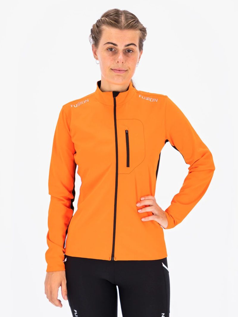 fusion s2 run jacket orange front step one dames