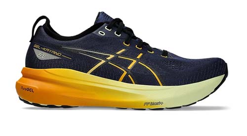 asics gel kayano 31 1011b867 403 indigo blue gunmetal m1 step one borne