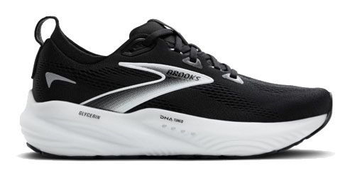 brooks glycerin 22 120434 1b 090 black grey white w step one borne