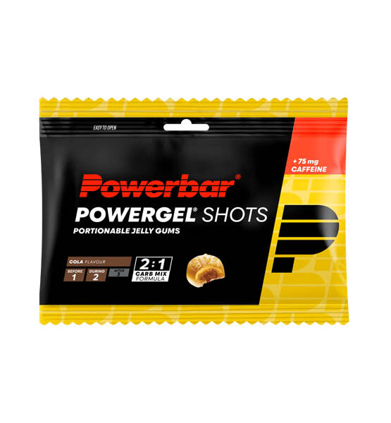 powerbar powergel shots cola step one borne